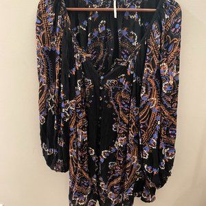 free people long sleeve boho tunic - size XS
